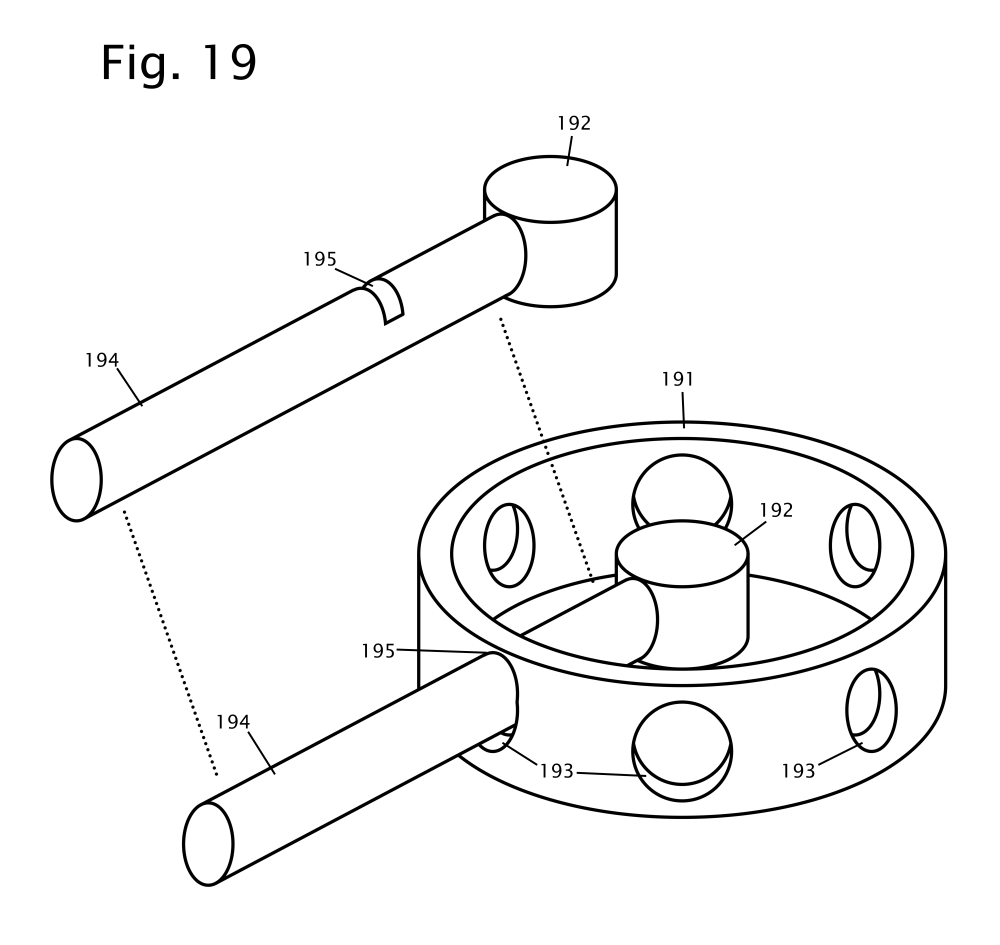 Locking Collar with the strut embedded in the collar.